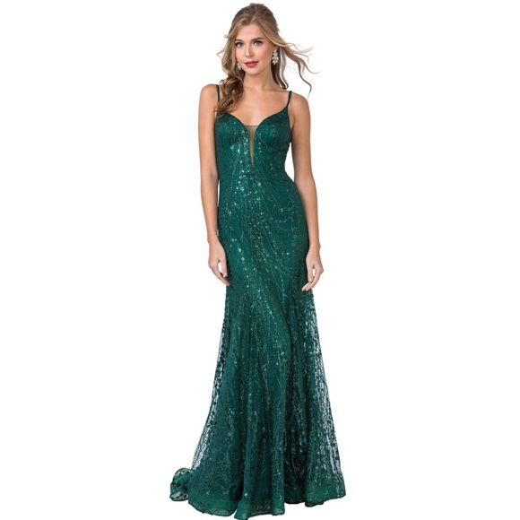 🆕NWT PROM BRIDESMAIDS Sequin Mermaid 🧜‍♀️ Dress - Picture 2 of 6